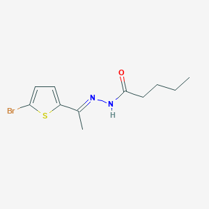 N'-[(1E)-1-(5-bromothiophen-2-yl)ethylidene]pentanehydrazide