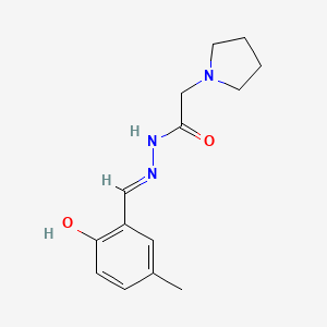 molecular formula C14H19N3O2 B10903315 N'-[(E)-(2-hydroxy-5-methylphenyl)methylidene]-2-(pyrrolidin-1-yl)acetohydrazide 