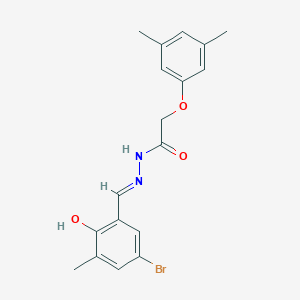 N'-[(E)-(5-bromo-2-hydroxy-3-methylphenyl)methylidene]-2-(3,5-dimethylphenoxy)acetohydrazide