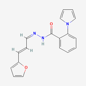 N'-[(1Z,2E)-3-(furan-2-yl)prop-2-en-1-ylidene]-2-(1H-pyrrol-1-yl)benzohydrazide