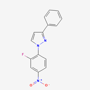 1-(2-Fluoro-4-nitrophenyl)-3-phenyl-1H-pyrazole