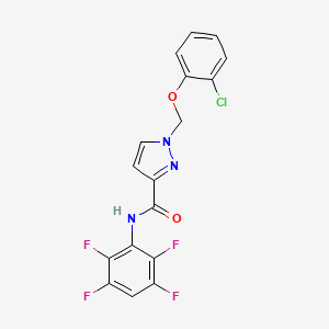 1-[(2-chlorophenoxy)methyl]-N-(2,3,5,6-tetrafluorophenyl)-1H-pyrazole-3-carboxamide