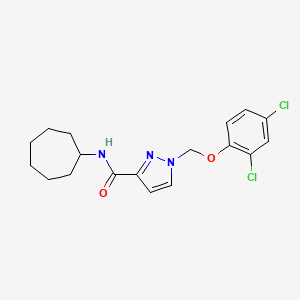 N-cycloheptyl-1-[(2,4-dichlorophenoxy)methyl]-1H-pyrazole-3-carboxamide