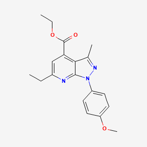 ethyl 6-ethyl-1-(4-methoxyphenyl)-3-methyl-1H-pyrazolo[3,4-b]pyridine-4-carboxylate