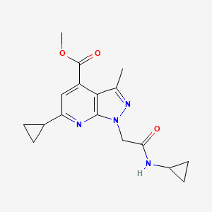 methyl 6-cyclopropyl-1-[2-(cyclopropylamino)-2-oxoethyl]-3-methyl-1H-pyrazolo[3,4-b]pyridine-4-carboxylate