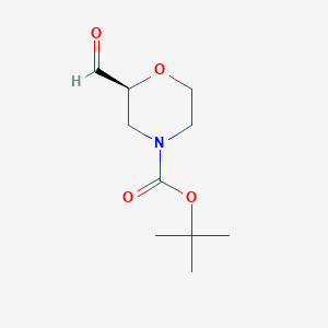 molecular formula C10H17NO4 B109035 (S)-N-Boc-2-morpholinecarbaldehyde CAS No. 847805-31-6