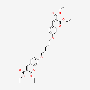 Tetraethyl 2,2'-[pentane-1,5-diylbis(oxybenzene-4,1-diylmethylylidene)]dipropanedioate