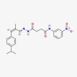 4-(2-{(2Z)-2-methyl-3-[4-(propan-2-yl)phenyl]prop-2-en-1-ylidene}hydrazinyl)-N-(3-nitrophenyl)-4-oxobutanamide