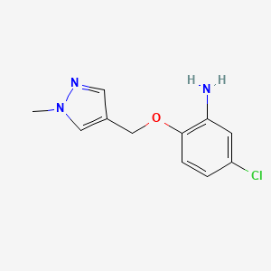 5-Chloro-2-((1-methyl-1H-pyrazol-4-yl)methoxy)aniline