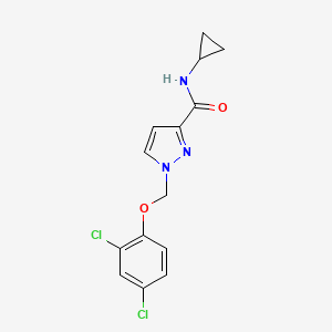 N-cyclopropyl-1-[(2,4-dichlorophenoxy)methyl]-1H-pyrazole-3-carboxamide