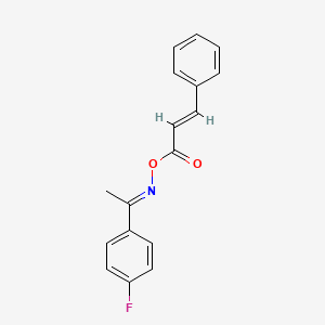 molecular formula C17H14FNO2 B10903958 (2E)-1-({[(1E)-1-(4-fluorophenyl)ethylidene]amino}oxy)-3-phenylprop-2-en-1-one 