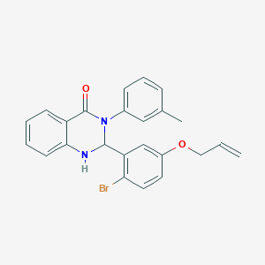 2-[2-bromo-5-(prop-2-en-1-yloxy)phenyl]-3-(3-methylphenyl)-2,3-dihydroquinazolin-4(1H)-one