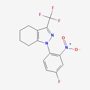 1-(4-fluoro-2-nitrophenyl)-3-(trifluoromethyl)-4,5,6,7-tetrahydro-1H-indazole