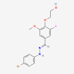 2-(4-{(E)-[2-(4-bromophenyl)hydrazinylidene]methyl}-2-iodo-6-methoxyphenoxy)ethanol