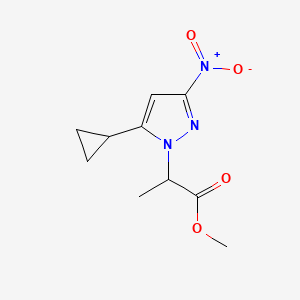 methyl 2-(5-cyclopropyl-3-nitro-1H-pyrazol-1-yl)propanoate