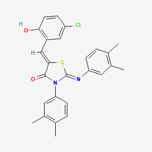 (2Z,5Z)-5-(5-chloro-2-hydroxybenzylidene)-3-(3,4-dimethylphenyl)-2-[(3,4-dimethylphenyl)imino]-1,3-thiazolidin-4-one