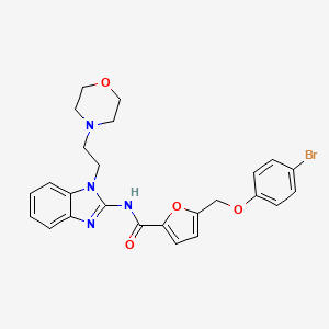 5-[(4-bromophenoxy)methyl]-N-{1-[2-(morpholin-4-yl)ethyl]-1H-benzimidazol-2-yl}furan-2-carboxamide