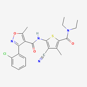 3-(2-chlorophenyl)-N-[3-cyano-5-(diethylcarbamoyl)-4-methylthiophen-2-yl]-5-methyl-1,2-oxazole-4-carboxamide