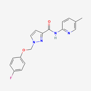 1-[(4-fluorophenoxy)methyl]-N-(5-methylpyridin-2-yl)-1H-pyrazole-3-carboxamide