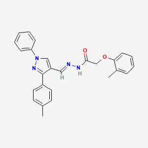 2-(2-methylphenoxy)-N'-{(E)-[3-(4-methylphenyl)-1-phenyl-1H-pyrazol-4-yl]methylidene}acetohydrazide