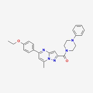 [5-(4-Ethoxyphenyl)-7-methylpyrazolo[1,5-a]pyrimidin-2-yl](4-phenylpiperazino)methanone