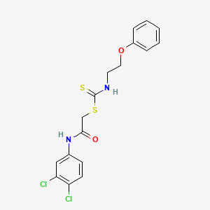 2-[(3,4-Dichlorophenyl)amino]-2-oxoethyl (2-phenoxyethyl)carbamodithioate