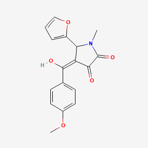 5-(furan-2-yl)-3-hydroxy-4-[(4-methoxyphenyl)carbonyl]-1-methyl-1,5-dihydro-2H-pyrrol-2-one