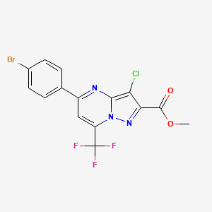 Methyl 5-(4-bromophenyl)-3-chloro-7-(trifluoromethyl)pyrazolo[1,5-a]pyrimidine-2-carboxylate