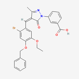 3-{(4Z)-4-[4-(benzyloxy)-2-bromo-5-ethoxybenzylidene]-3-methyl-5-oxo-4,5-dihydro-1H-pyrazol-1-yl}benzoic acid