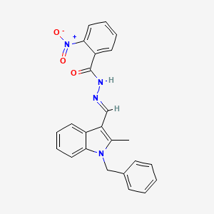 N'-[(E)-(1-benzyl-2-methyl-1H-indol-3-yl)methylidene]-2-nitrobenzohydrazide