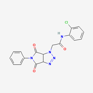 N-(2-chlorophenyl)-2-(4,6-dioxo-5-phenyl-4,5,6,6a-tetrahydropyrrolo[3,4-d][1,2,3]triazol-1(3aH)-yl)acetamide