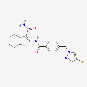 2-({4-[(4-bromo-1H-pyrazol-1-yl)methyl]benzoyl}amino)-4,5,6,7-tetrahydro-1-benzothiophene-3-carboxamide