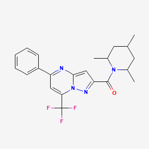 [5-Phenyl-7-(trifluoromethyl)pyrazolo[1,5-A]pyrimidin-2-YL](2,4,6-trimethylpiperidino)methanone