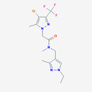 2-[4-bromo-5-methyl-3-(trifluoromethyl)-1H-pyrazol-1-yl]-N-[(1-ethyl-3-methyl-1H-pyrazol-4-yl)methyl]-N-methylacetamide