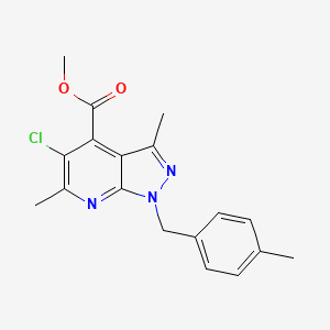 methyl 5-chloro-3,6-dimethyl-1-(4-methylbenzyl)-1H-pyrazolo[3,4-b]pyridine-4-carboxylate