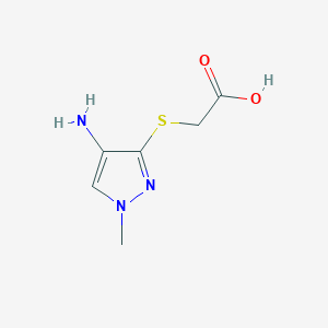 [(4-amino-1-methyl-1H-pyrazol-3-yl)sulfanyl]acetic acid