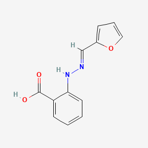 2-[(2E)-2-(furan-2-ylmethylidene)hydrazinyl]benzoic acid