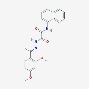 2-{2-[1-(2,4-dimethoxyphenyl)ethylidene]hydrazinyl}-N-(naphthalen-1-yl)-2-oxoacetamide