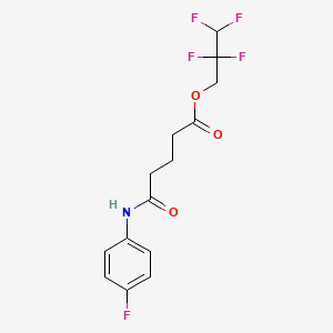 molecular formula C14H14F5NO3 B10904755 2,2,3,3-Tetrafluoropropyl 5-(4-fluoroanilino)-5-oxopentanoate 