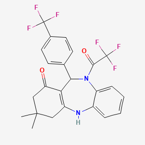 3,3-dimethyl-10-(trifluoroacetyl)-11-[4-(trifluoromethyl)phenyl]-2,3,4,5,10,11-hexahydro-1H-dibenzo[b,e][1,4]diazepin-1-one