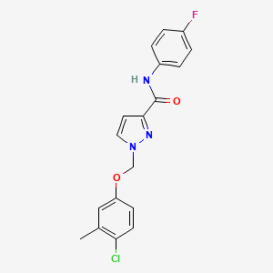 1-[(4-chloro-3-methylphenoxy)methyl]-N-(4-fluorophenyl)-1H-pyrazole-3-carboxamide