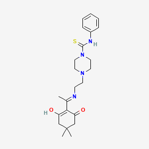 4-(2-{[1-(4,4-dimethyl-2,6-dioxocyclohexylidene)ethyl]amino}ethyl)-N-phenylpiperazine-1-carbothioamide