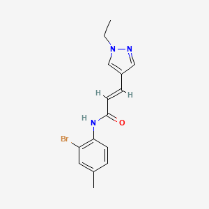 N-(2-bromo-4-methylphenyl)-3-(1-ethyl-1H-pyrazol-4-yl)acrylamide