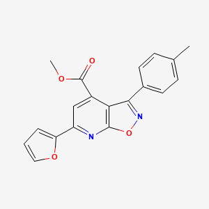 Methyl 6-(furan-2-yl)-3-(p-tolyl)isoxazolo[5,4-b]pyridine-4-carboxylate