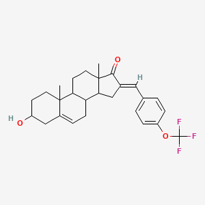 (16E)-3-hydroxy-16-[4-(trifluoromethoxy)benzylidene]androst-5-en-17-one