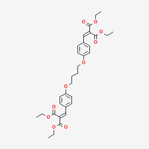 Tetraethyl 2,2'-[butane-1,4-diylbis(oxybenzene-4,1-diylmethylylidene)]dipropanedioate