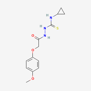 N-cyclopropyl-2-[(4-methoxyphenoxy)acetyl]hydrazinecarbothioamide