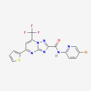 N-(5-bromopyridin-2-yl)-5-(thiophen-2-yl)-7-(trifluoromethyl)[1,2,4]triazolo[1,5-a]pyrimidine-2-carboxamide