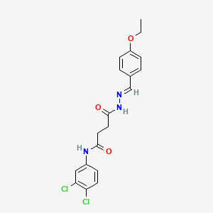 N-(3,4-dichlorophenyl)-4-[(2E)-2-(4-ethoxybenzylidene)hydrazinyl]-4-oxobutanamide