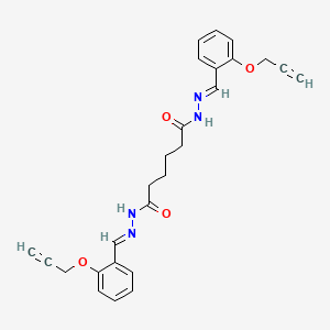 N'~1~,N'~6~-bis{(E)-[2-(prop-2-yn-1-yloxy)phenyl]methylidene}hexanedihydrazide